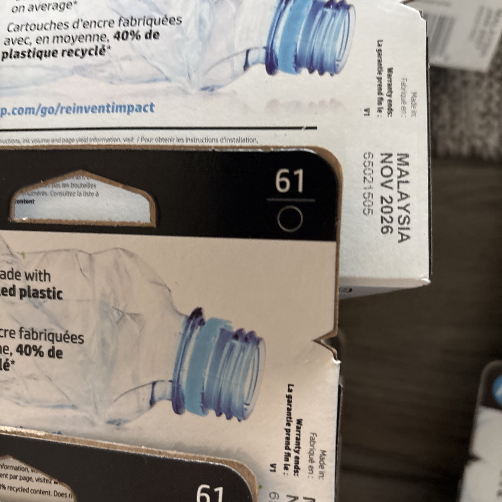 2x NEW /HP BLACK 61 / GENUINE OEM INK TONER / Exp: Sept 2027+ FREE SHIP