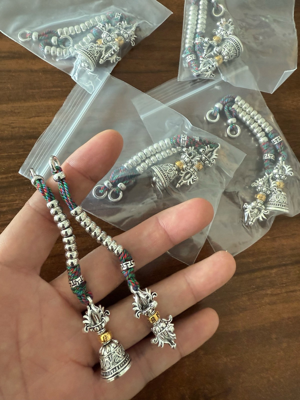 Tibetan Buddhist Mala Counter Vajra Bell Dorje DIY Bodhi Bead Bracelet Accessory