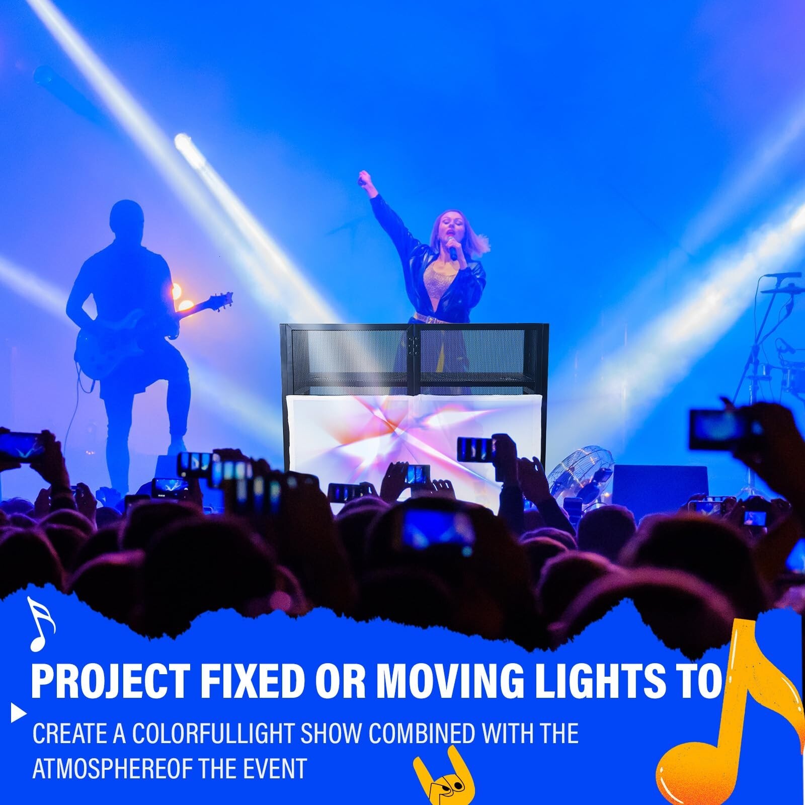 Portable DJ Facade Booth 42" Lx46" Hx21" W DJ Table Stand Booth DJ Table Station