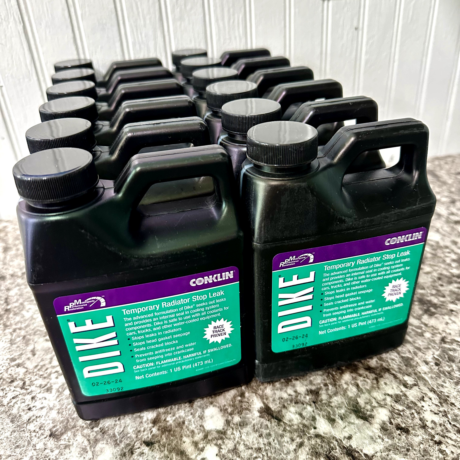 12 PINTS Conklin DIKE TEMPORARY RADIATOR STOP LEAK Compatible with all coolants*
