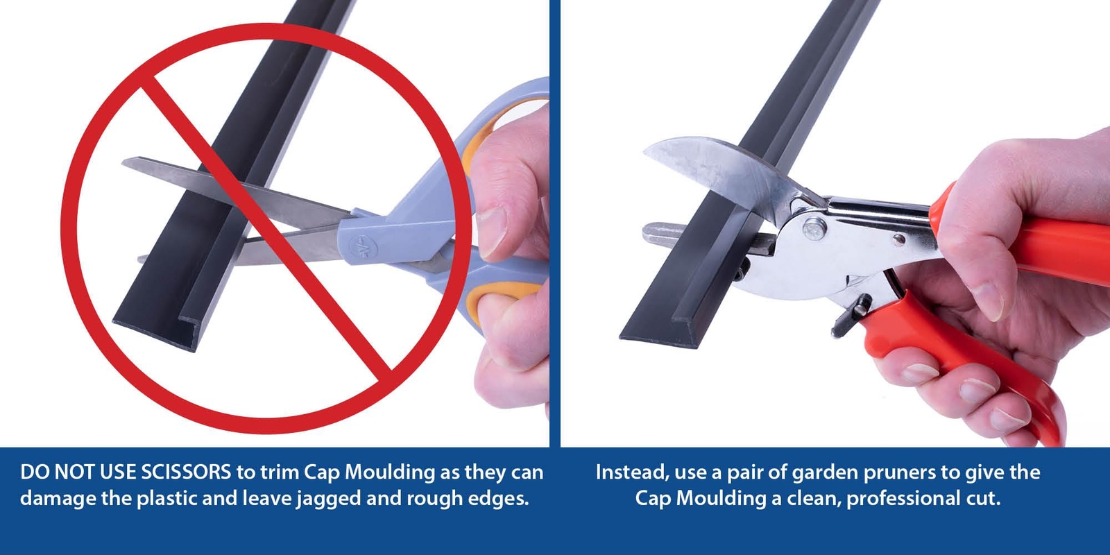 J Channel Fits Material 1/8" Black Styrene Cap Moulding w/Adhesive 8 Foot Length