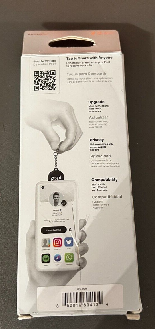 Popl Prisma Key Chain | Instantly Share Anything! | Popl Direct | NFC Tag