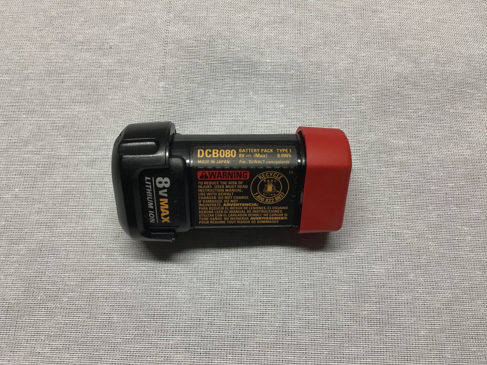 DeWalt DCB080 8V MAX 1Ah 8.0Wh Lithium-Ion Compact Battery W/Charger GENUINE