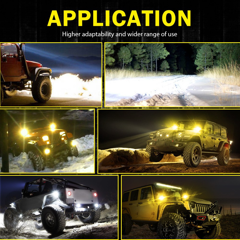 Pair For 2017-2024 Can-Am Maverick X3 UTV 5'' LED Work Driving Lights Fog Pods