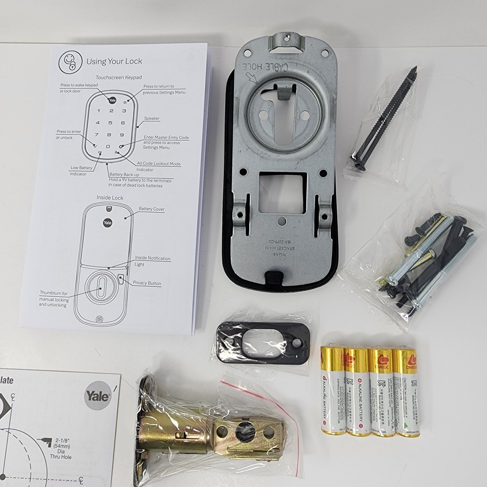 Yale Assure Lock SL YRD256-NR-BSP Touchscreen Keyless Deadbolt Black Standalone