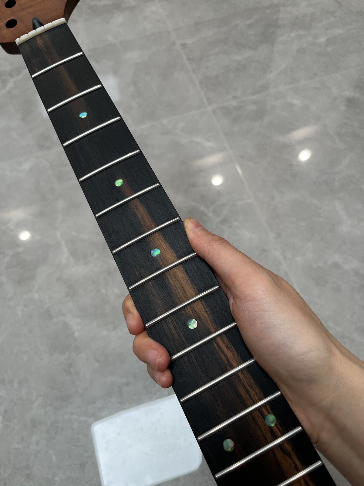 NEW Stainless Jumbo Frets Ebony 22frets Roasted Flame Maple electric guitar neck