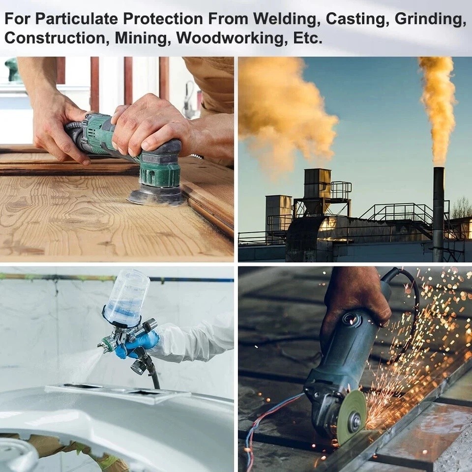 Full Face Gas Mask Painting Spraying Respirator w/Filters for 6800 Facepiece US