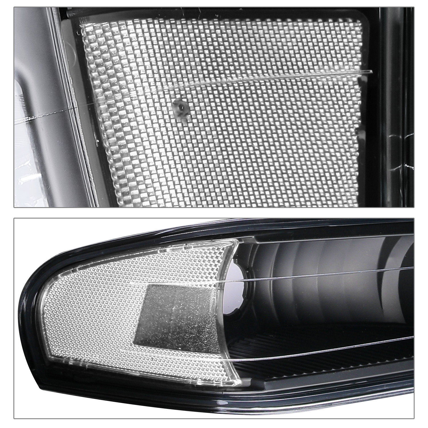 L+R Headlight Bumper Lamp for 2004-2012 Chevy/GMC Colorado/Canyon Black/Clear