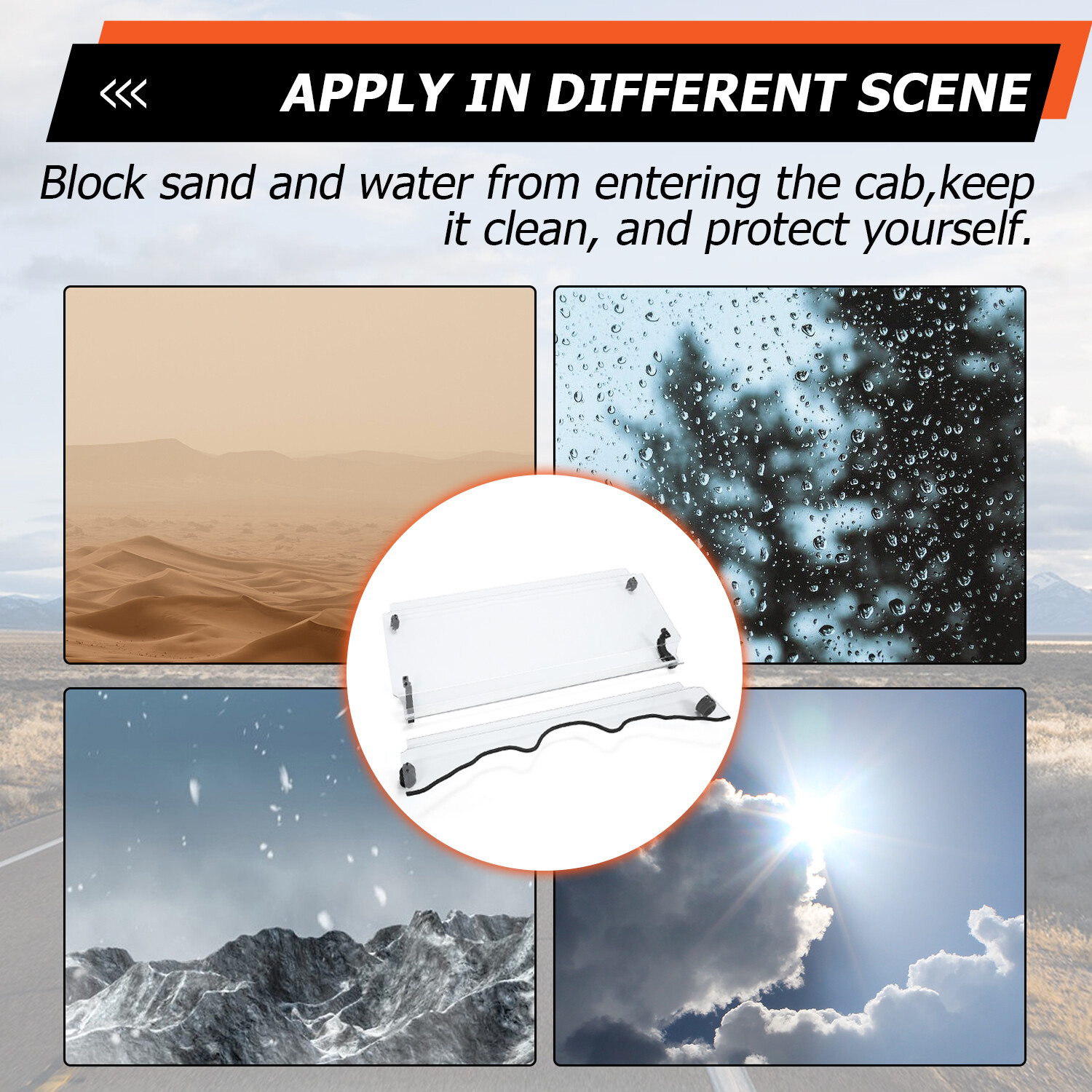 For MASSIMO MSU, Bighorn, Outfitter ,Cub Cadet 500/700 2pc Front Windshield