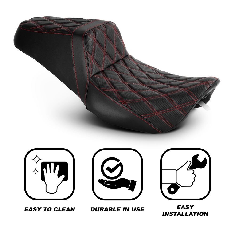 Seat Red Stitch For Harley Street Glide FLHX 2006-07 / Road King FLHR 1997-2007