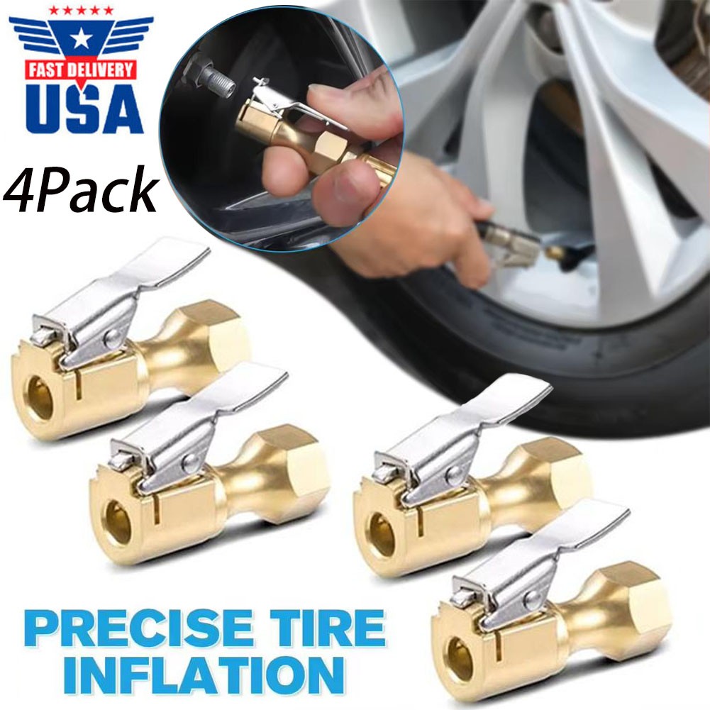 1/4" NPT Air Chuck Nozzle, Open Flow Tire Chuck, Lock on Tire Inflator Chuck