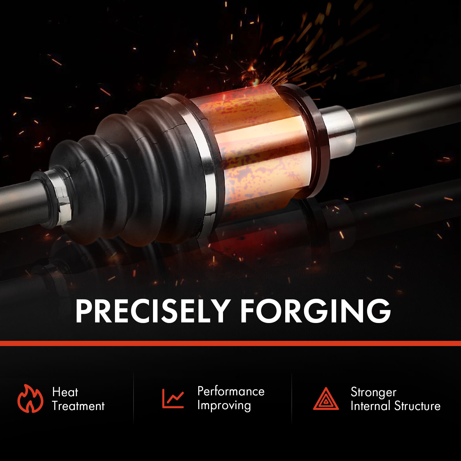 CV Axle Shaft Assembly for BMW F10 F12 F16 528ix 535GT 535ix 640ix Front Right