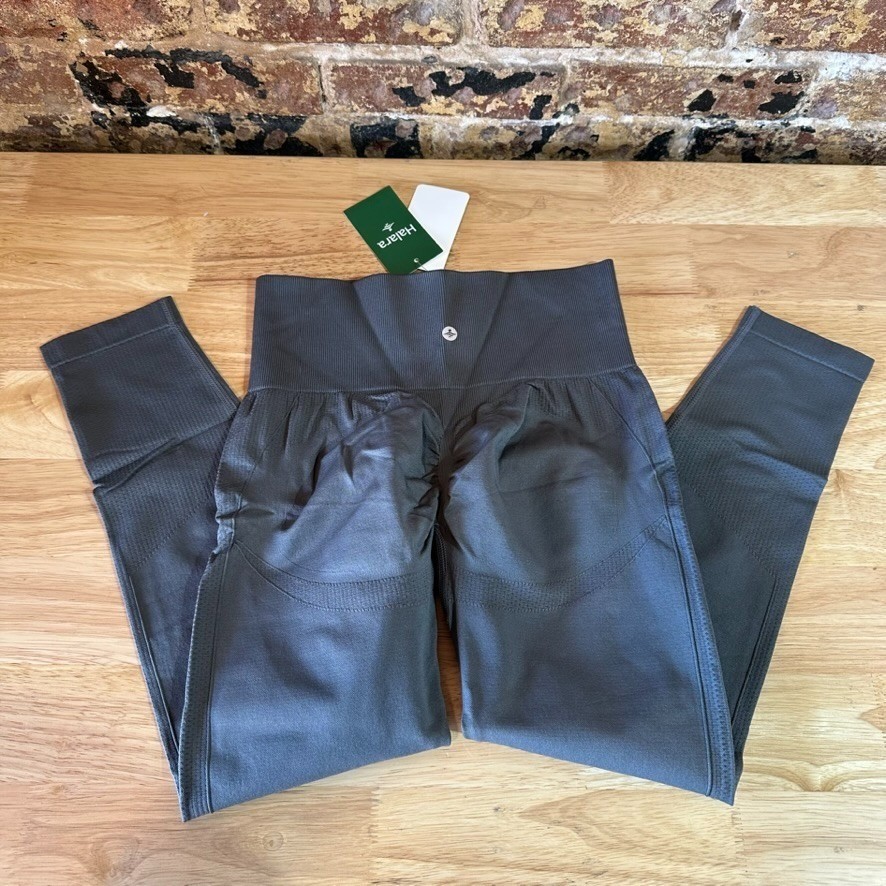 Halara Butt Lift Leggings Womens Large 7/8 Gray Length High Waist Tummy Control