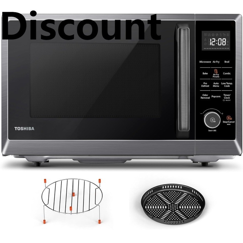 TOSHIBA Air Fryer Combo 8-in-1 Countertop Microwave Oven, ML2-EC10SA(BS)