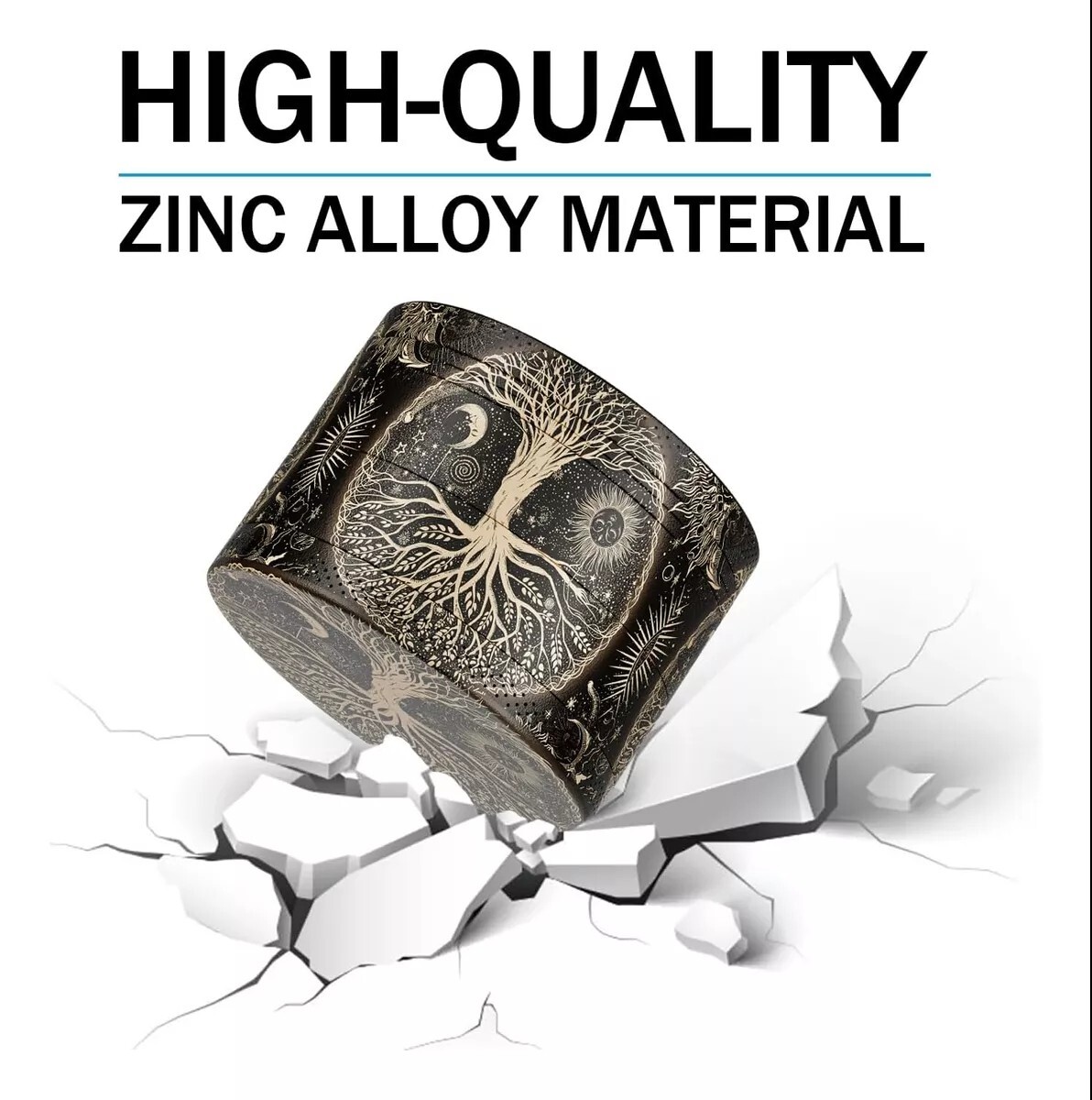 4 PCS Herb Tobacco Grinder Spice Herbal Metal Smoke Crusher Handle Hand Muller