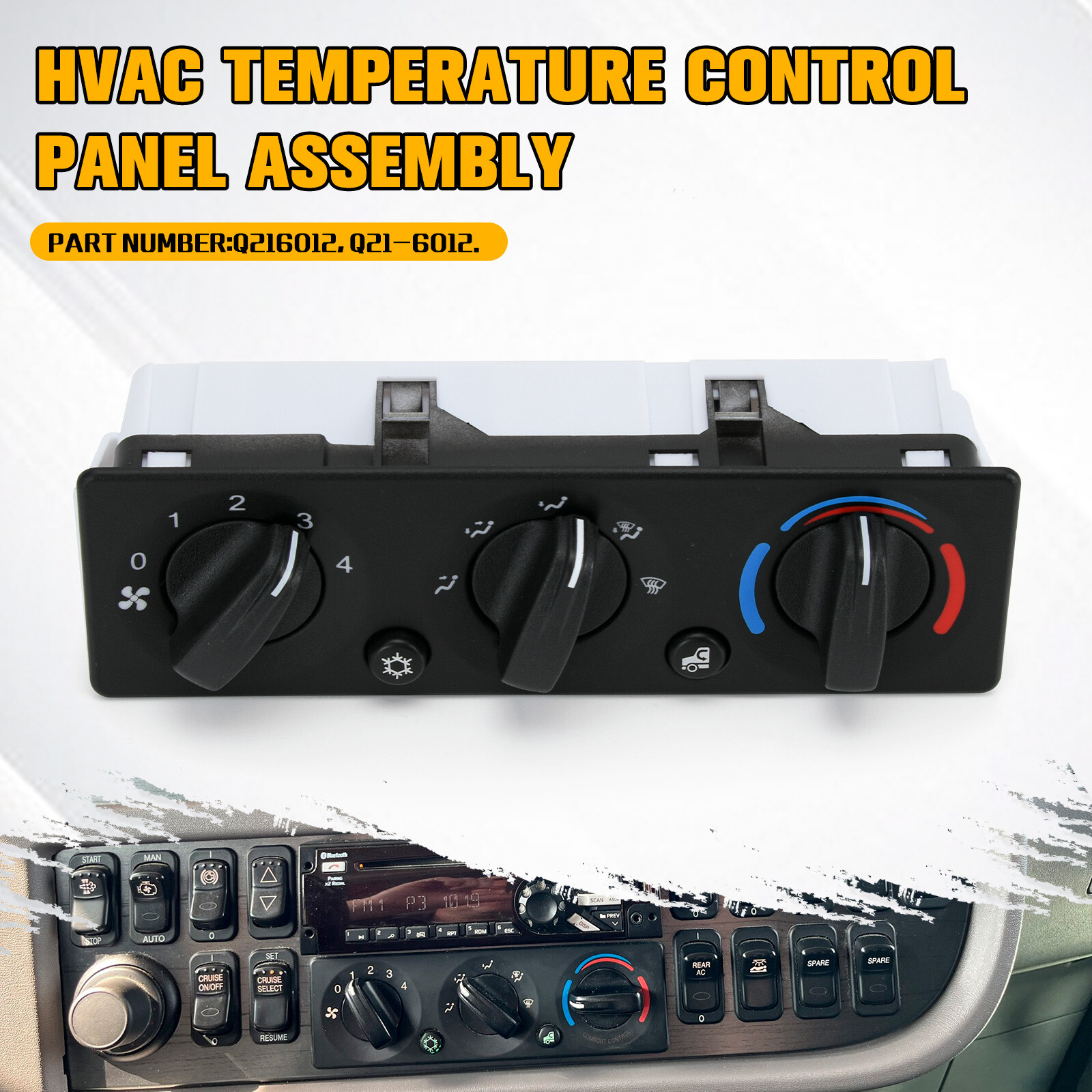 A/C Heater Climate HVAC Control Module Panel For Peterbilt 385 386 08-15 Q216012