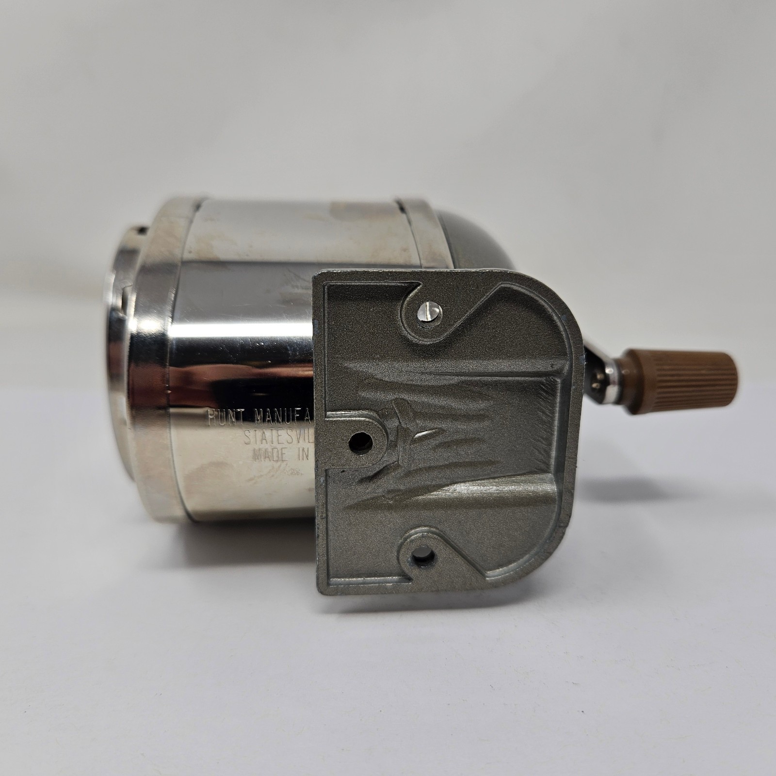Vintage BOSTON Model KS Manual Pencil Sharpener Revolving 8 Hole Steel USA