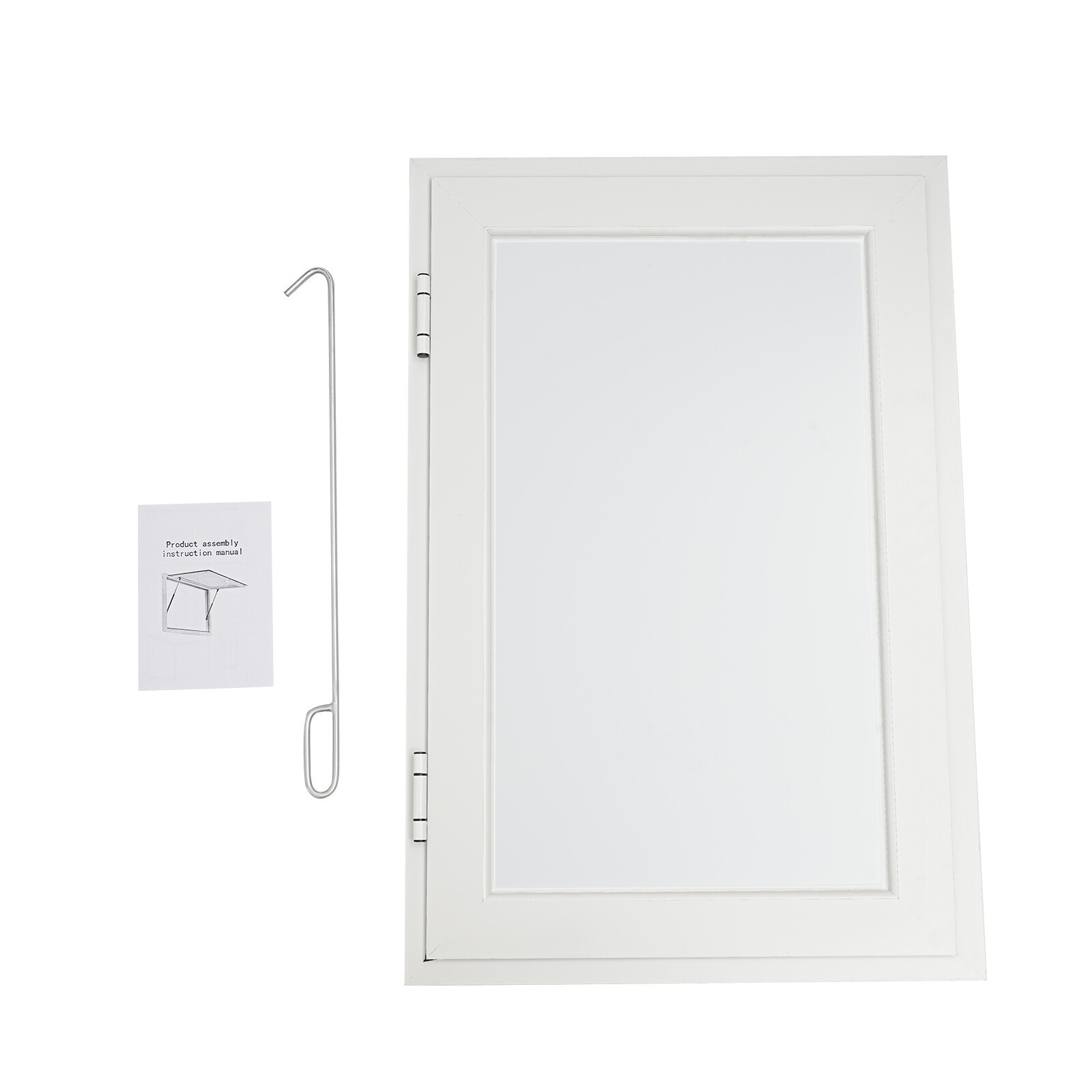 36"L x 24"W Concession Stand Serving Window Food Truck Service Window+Drag Hook