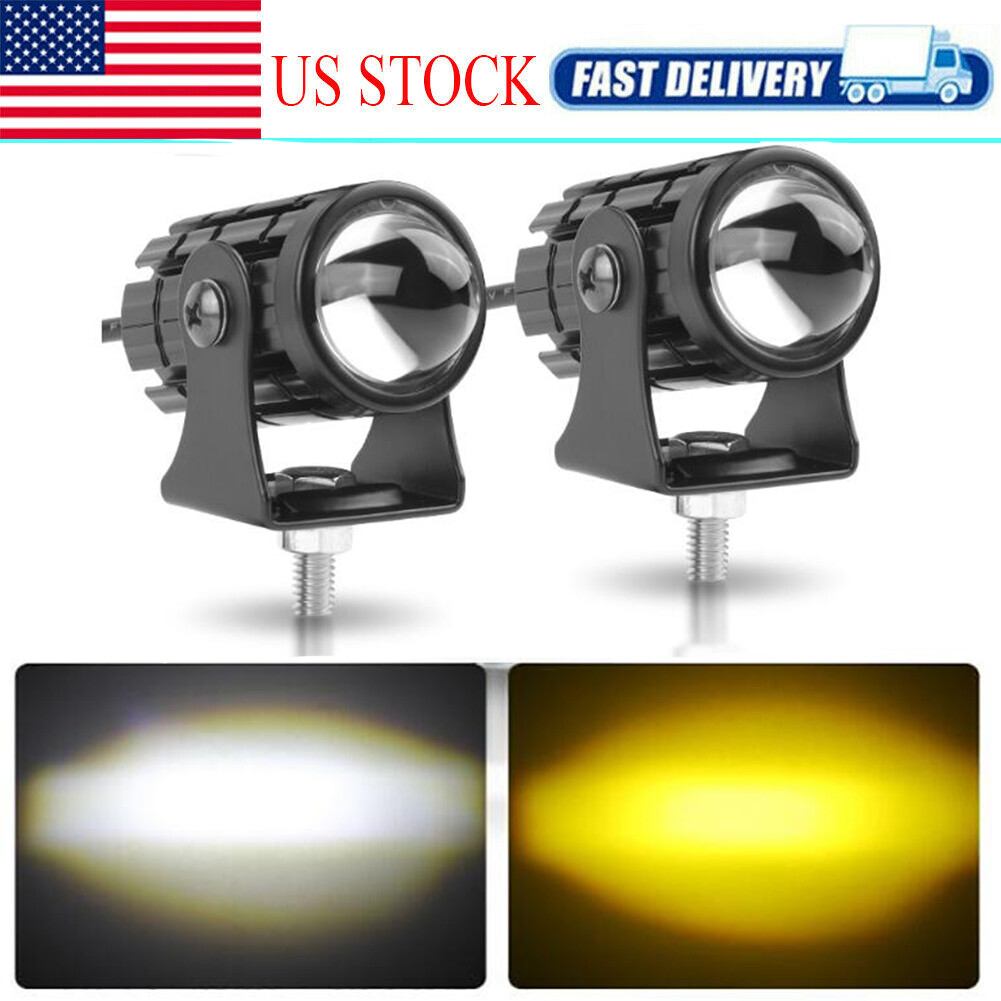 2x Mini LED Work Light Bar Fog Driving Lamp Spot Pods Car SUV ATV Yellow White