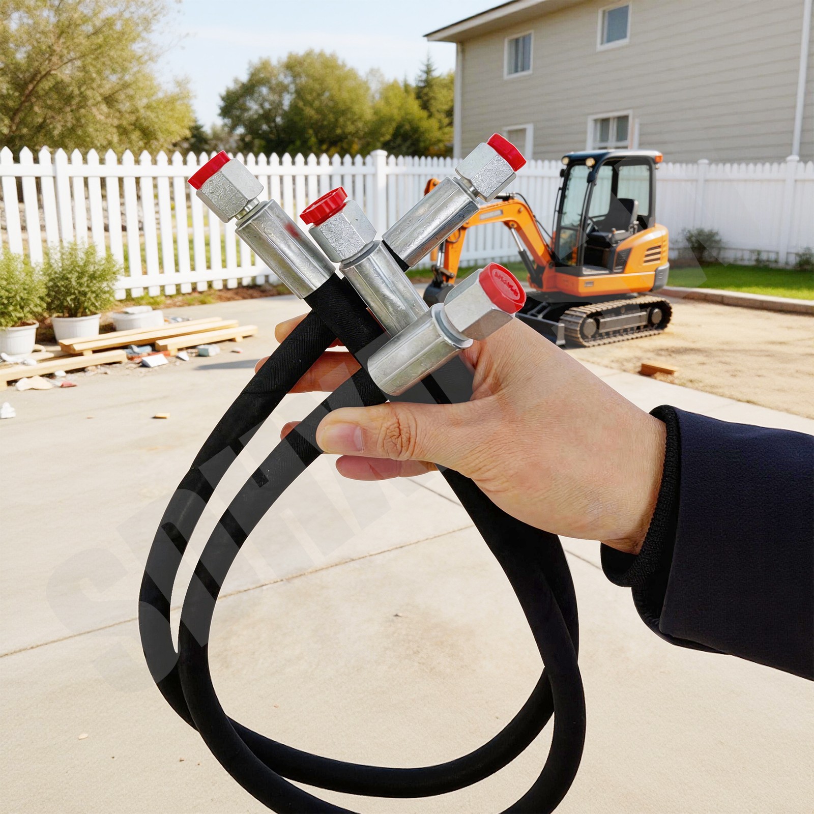 AGT Miva China Mini Excavator M14x1.5x 36" Hydraulic Hose New Both Ends Straight