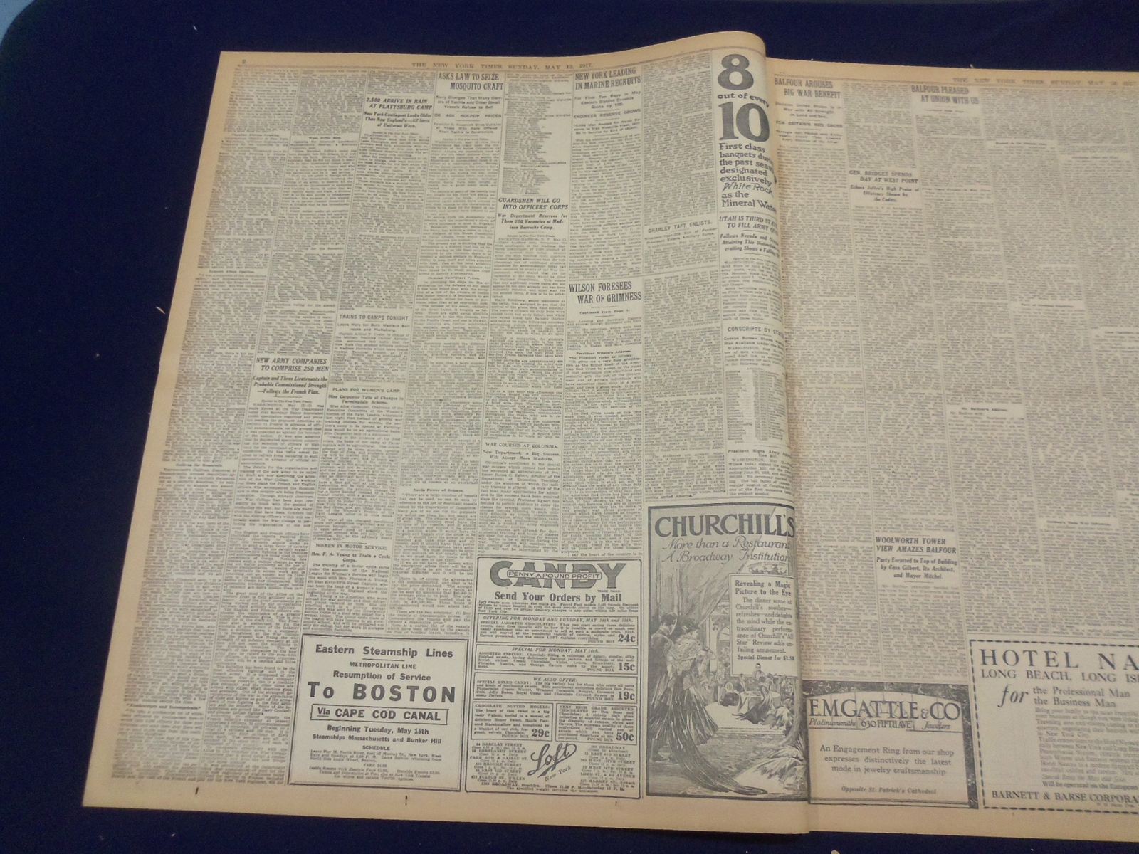 1917 MAY 13 NEW YORK TIMES - HOUSE FOR ROOSEVELT DIVISION - NT 9142