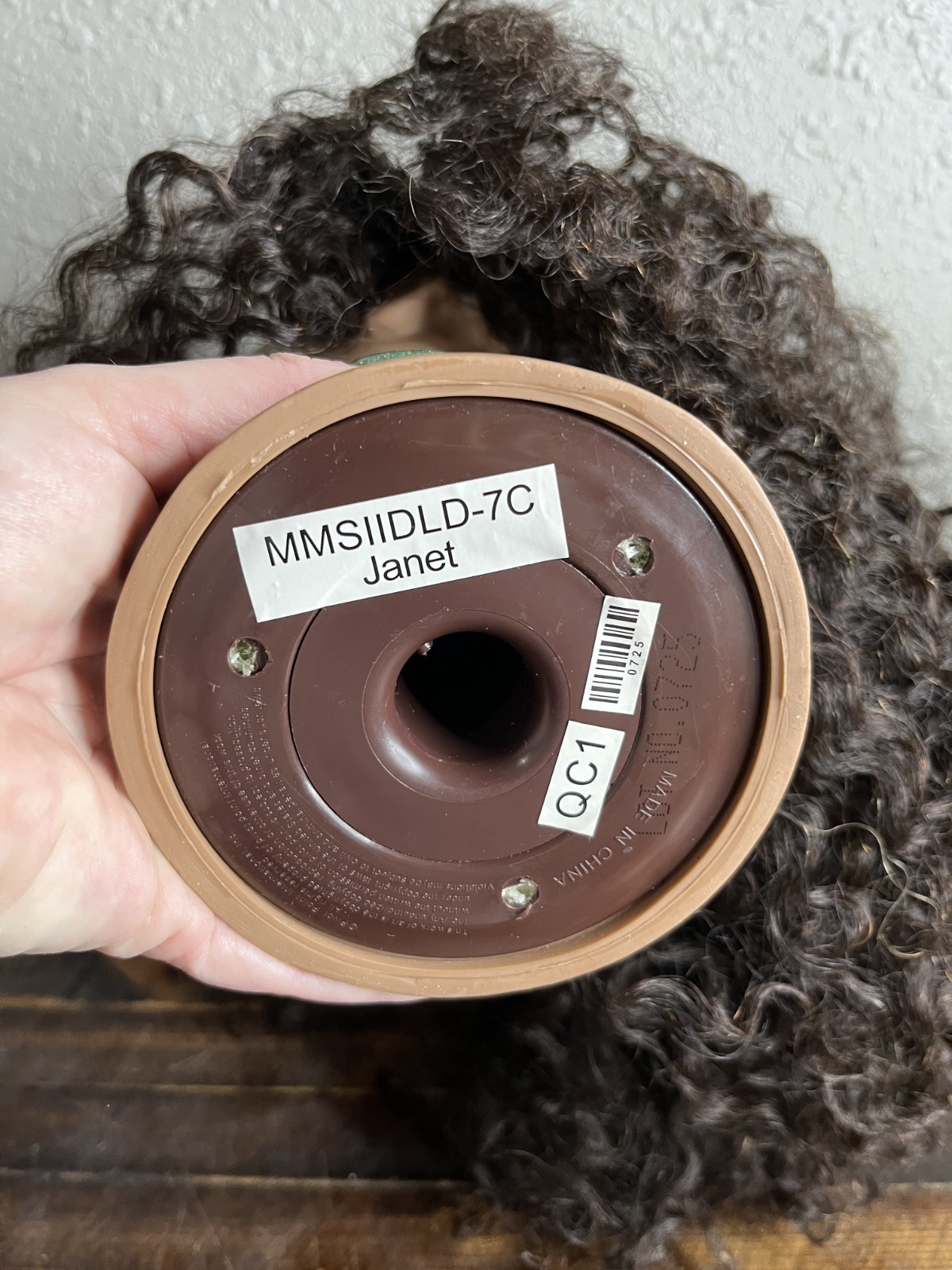 Pivot Point Janet MMSIIDLD-7C 100% Human Hair Curly Textured Mannequin Head