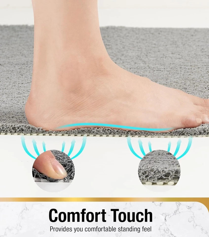 Soft Textured Shower Mat, Non Slip Anti Mould for Inside Shower & Bathtub Mats