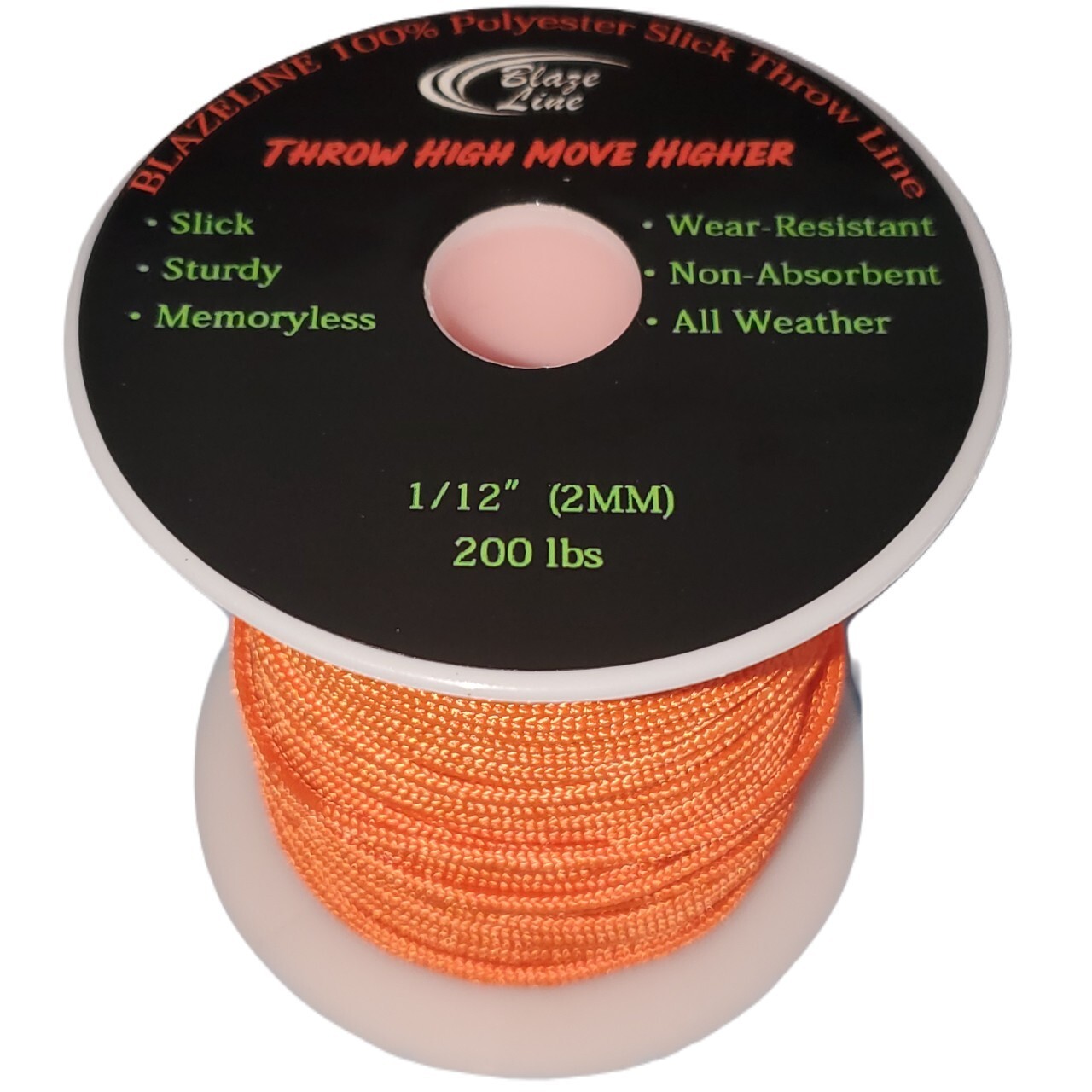 Arborist Climbing Throw Line 2 mm (1/12 in) 150 ft Spool Cord 200 lbs Tensile