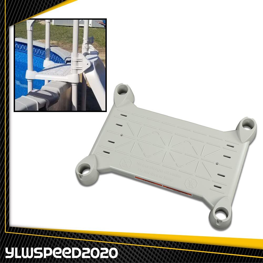 Grey Platform For Above Ground BiltMor Swimming Pool Step Outdoor Plastic