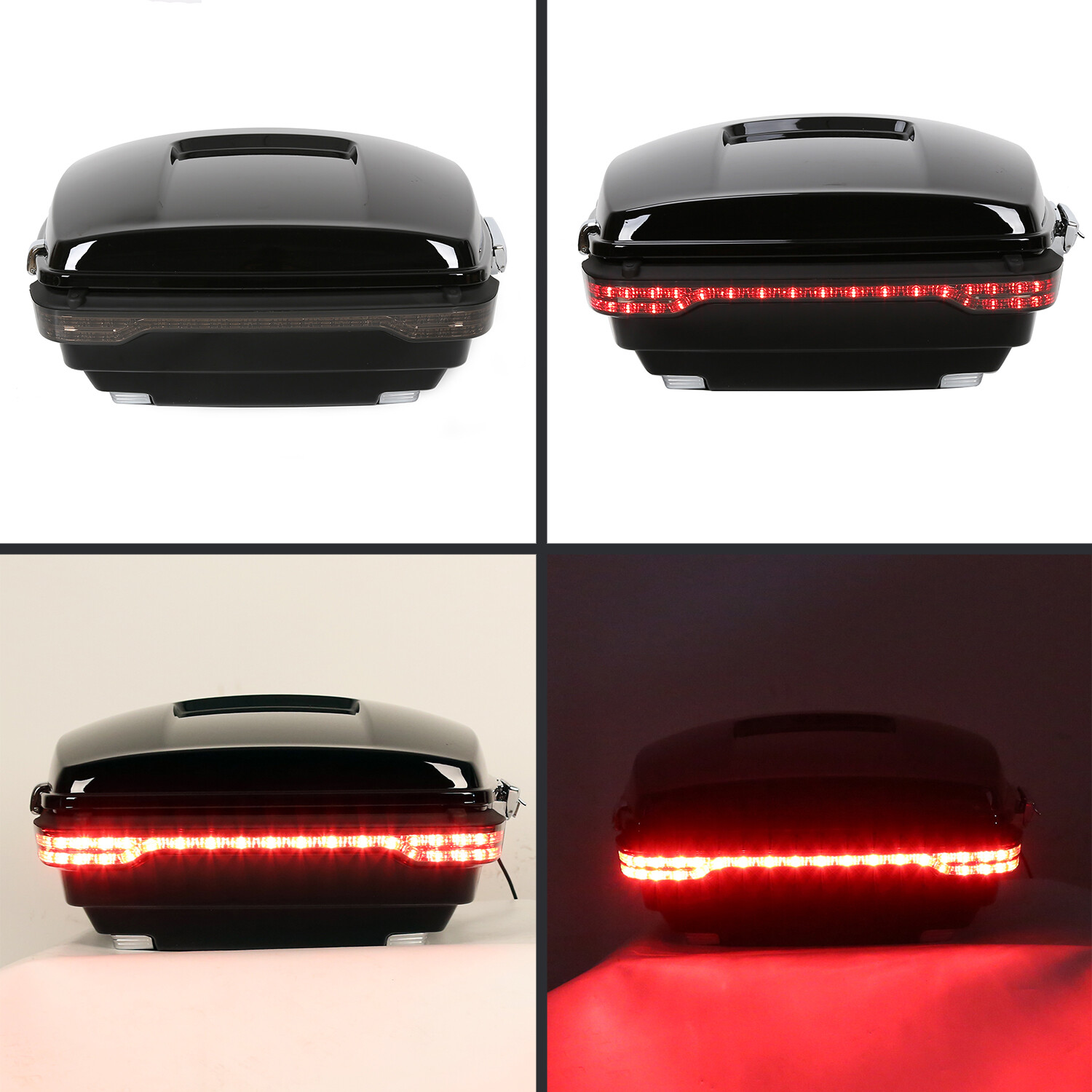 King Pack Trunk W/ Brake Tail Light For Harley Touring Glide 2014+