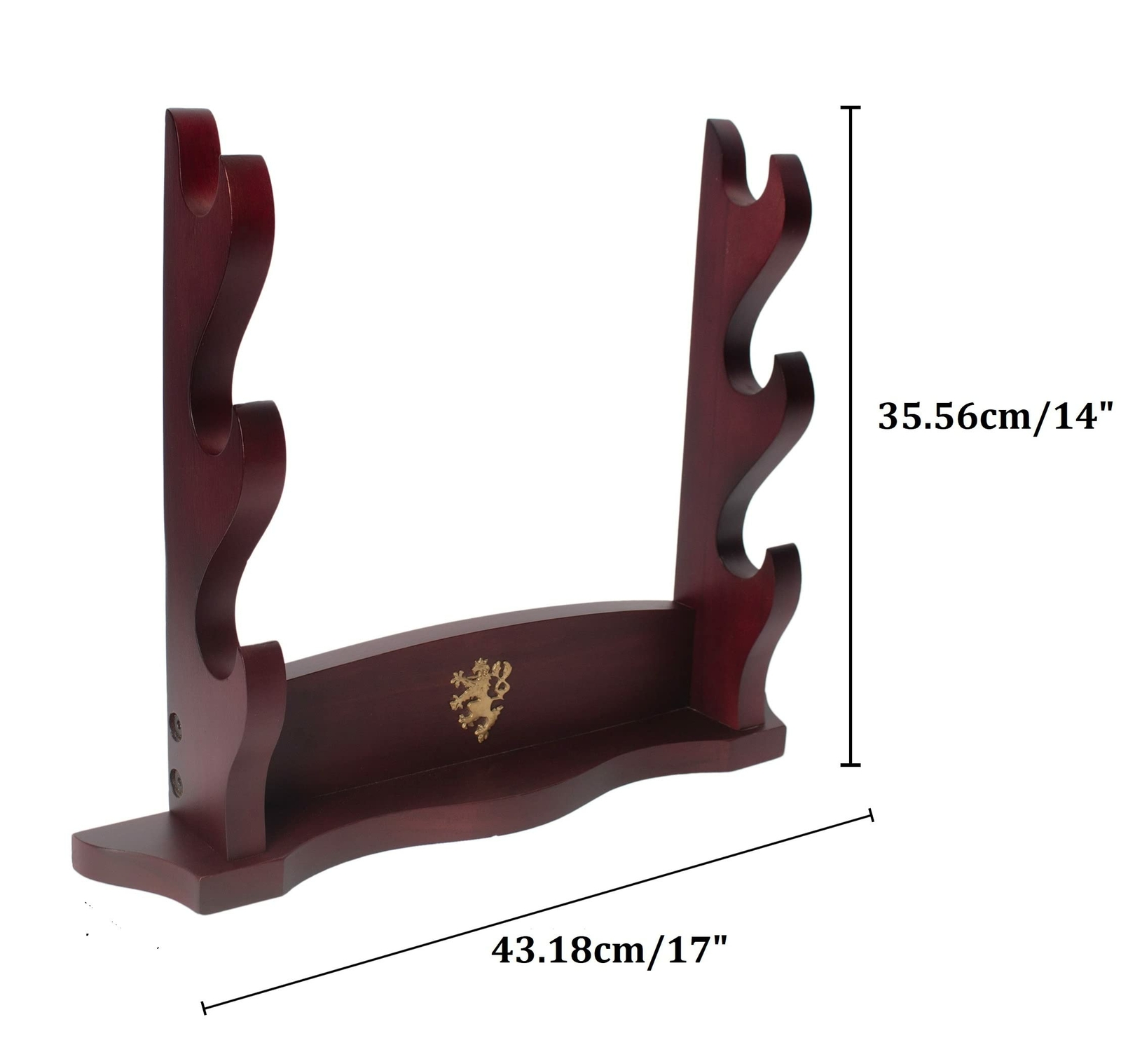 3 Tier Wooden Sword Stand Samurai Katana Rack Bracket Holder Table Mount Display