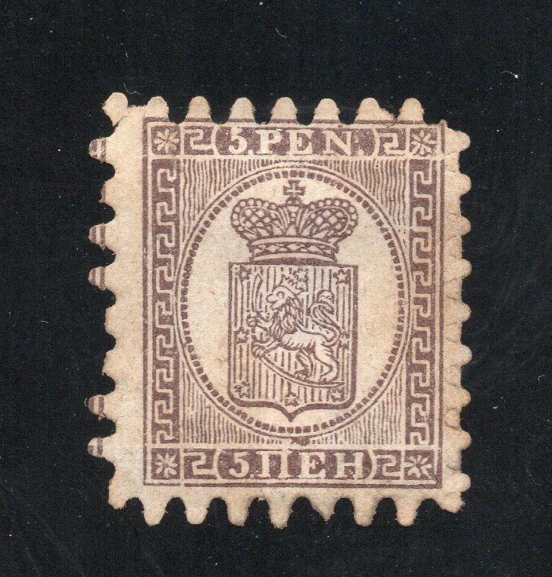Finland - Sc# 6 Mint Hinged (rem) / full og /    Lot 0923345