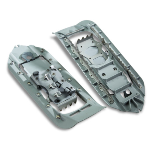 US Military Surplus MSR Snowshoes Steel Crampons and Grip Rails Gray Used