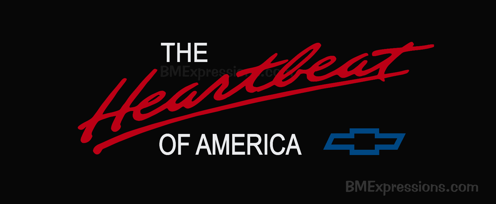 Chevy Heartbeat of America COLORED Vinyl Decal Sticker CHEVROLET