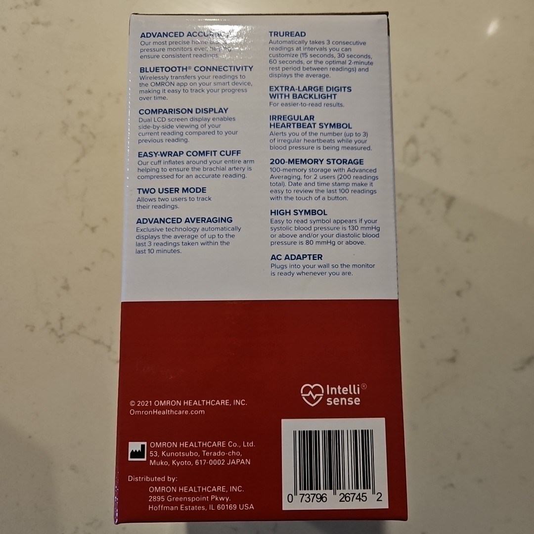 Omron 10 Series BP7450 Upper Arm Blood Pressure Monitor - Black