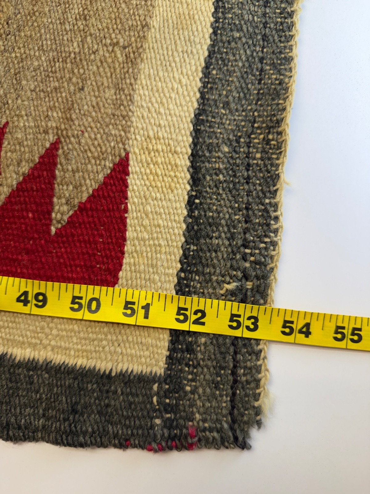 Antique Dazzler Navajo Rug Native American Indian Ganado 53x26" Vintage