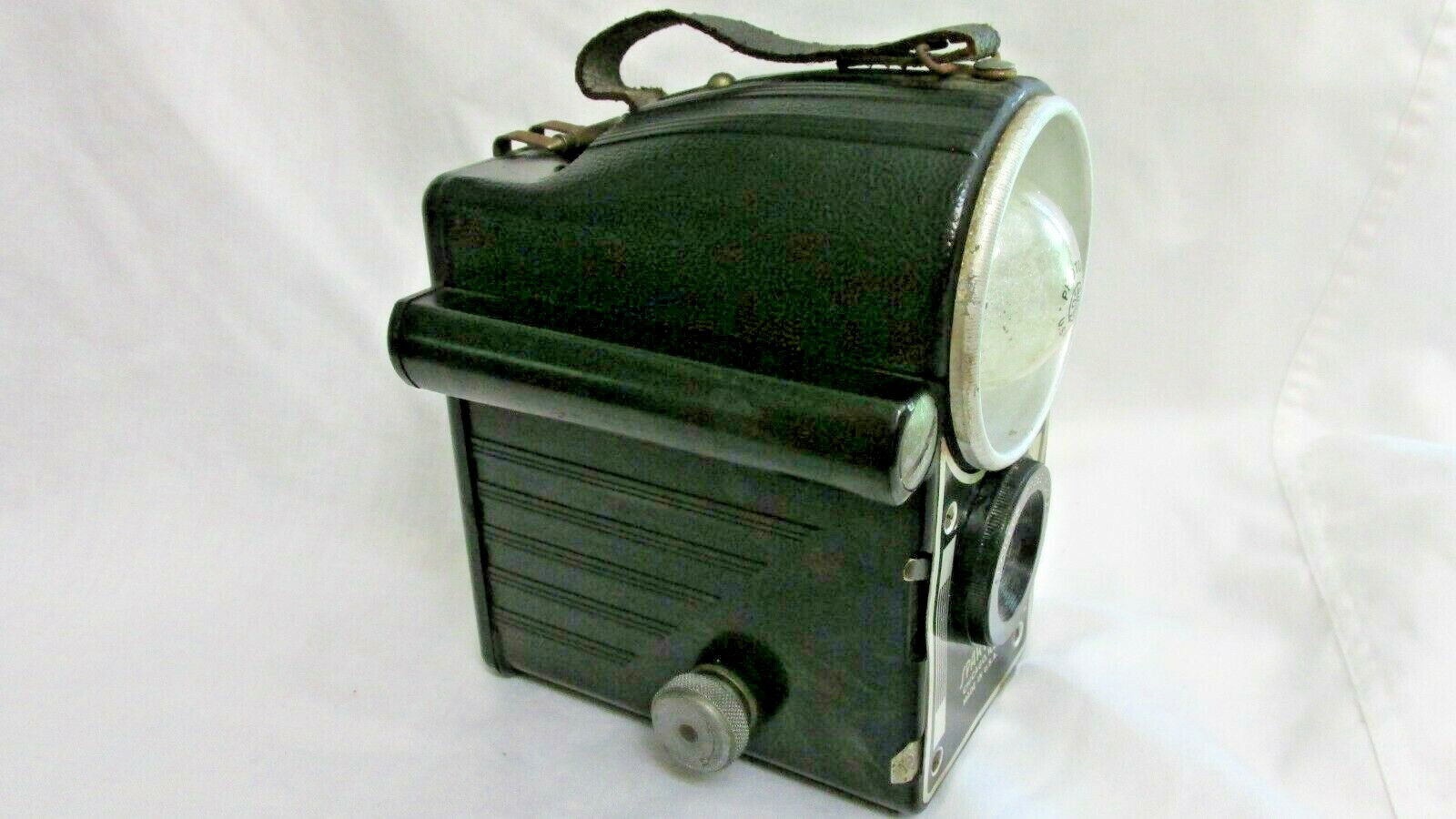 VINTAGE 1940s SPARTUS PRESS FLASH CAMERA w ERA BULB