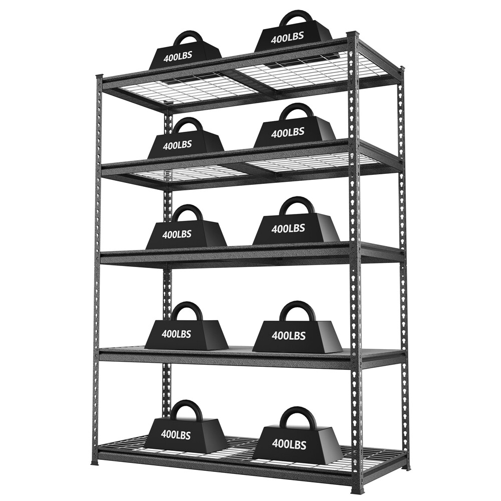 48”Wx 24”Dx72”H Heavy Duty Shelving 5Tier Storage Shelves Adjustable Metal Shelf