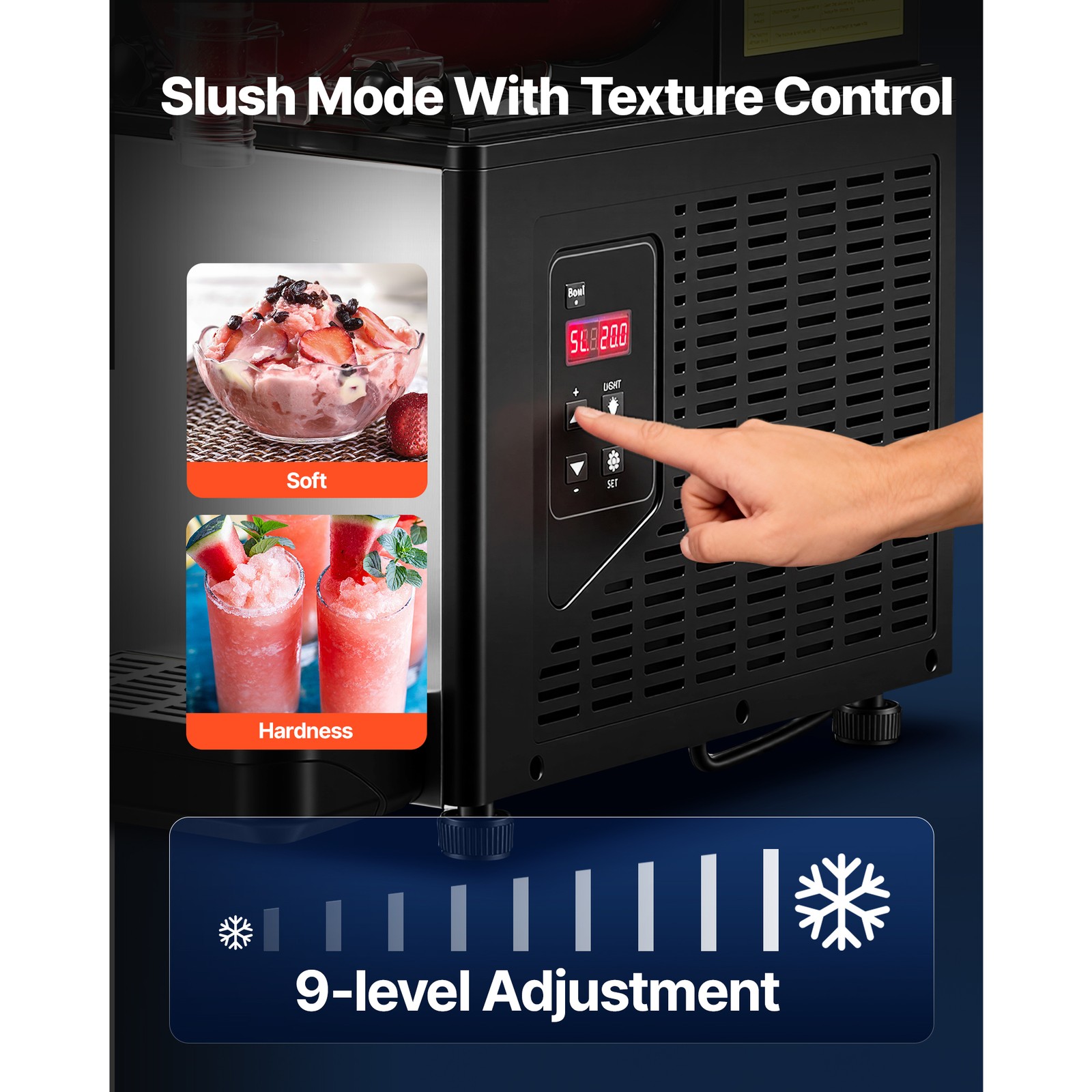 Uimoso 6L/1.6 GAL Frozen Beverage Machine with Single Tank for Slushies