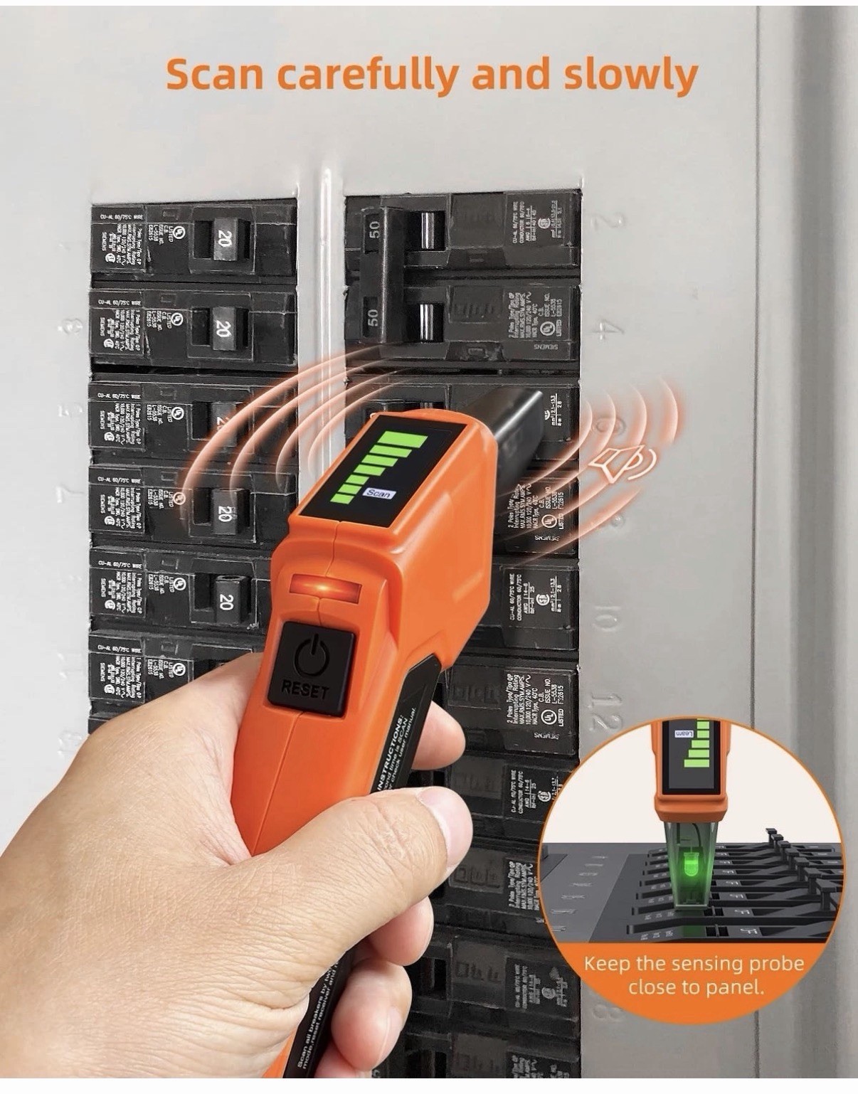 Circuit Breaker Finder Kit with GFCI Outlet Tester for 90-135V AC Circuits