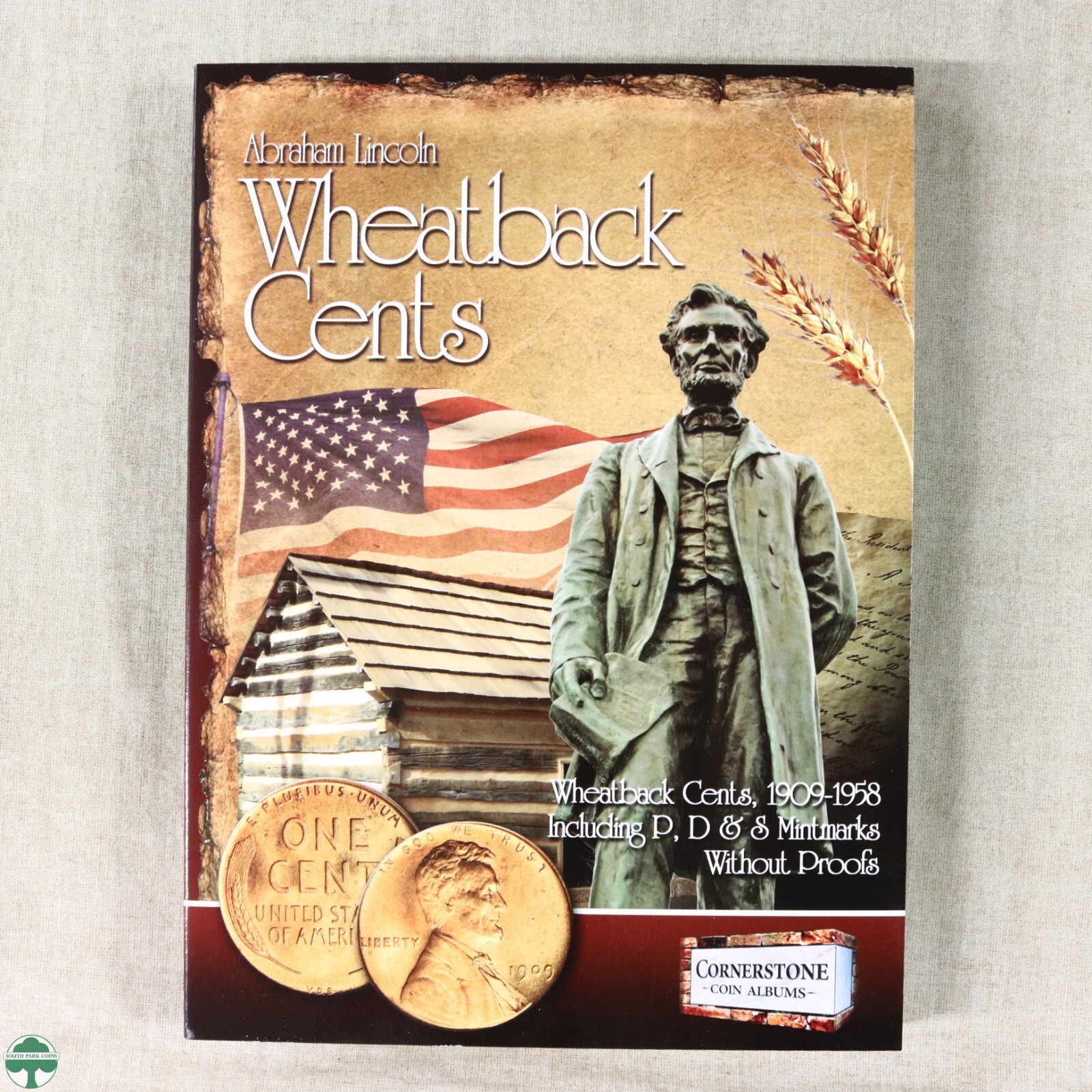 1909-1958 Lincoln Wheat Cent Coin album filled VF/UNC Excluding Five Coins