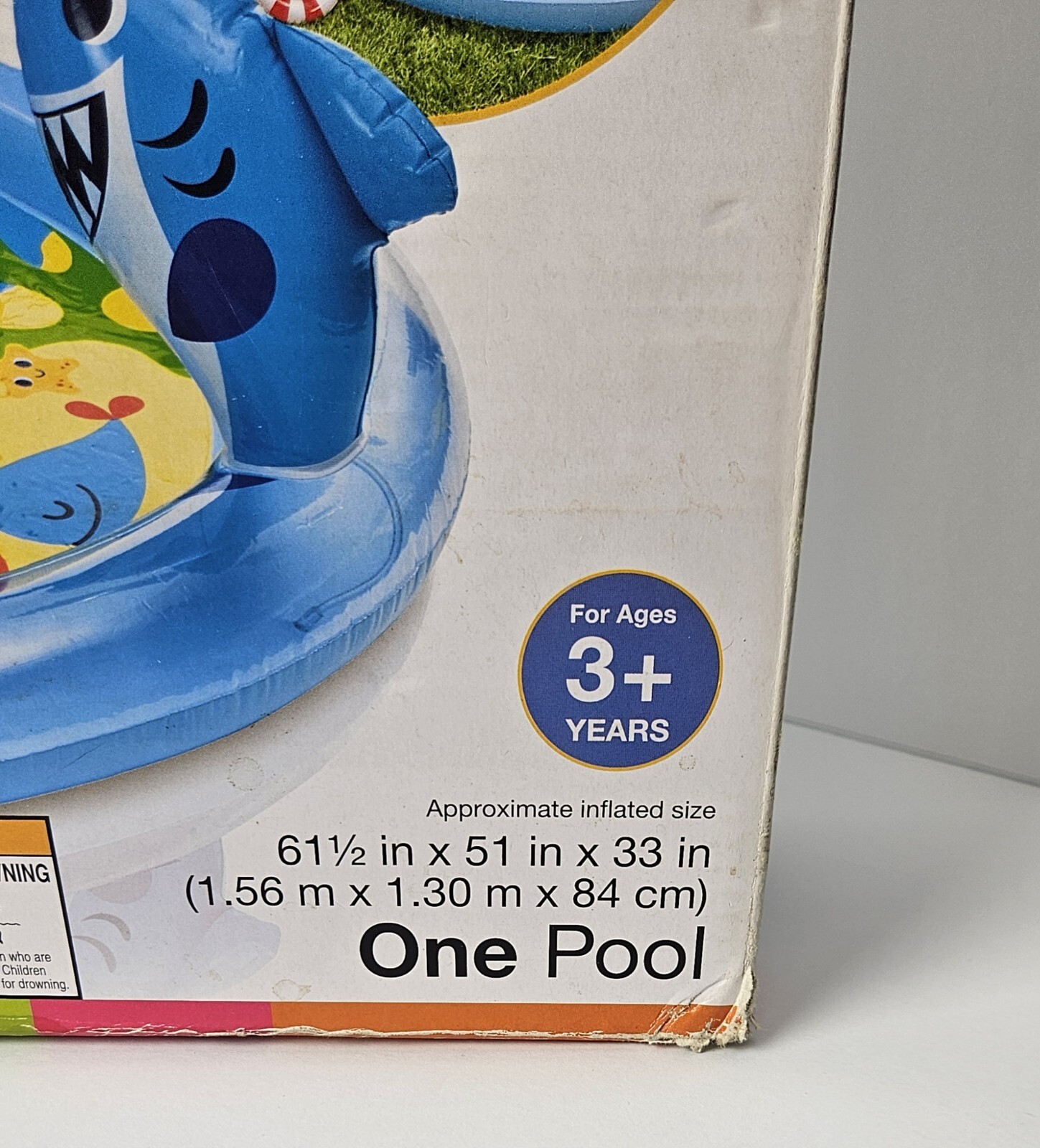 Intex Shark Play Center Built-In Sprayer Arc Summer Water Kid's Pool Inflatable