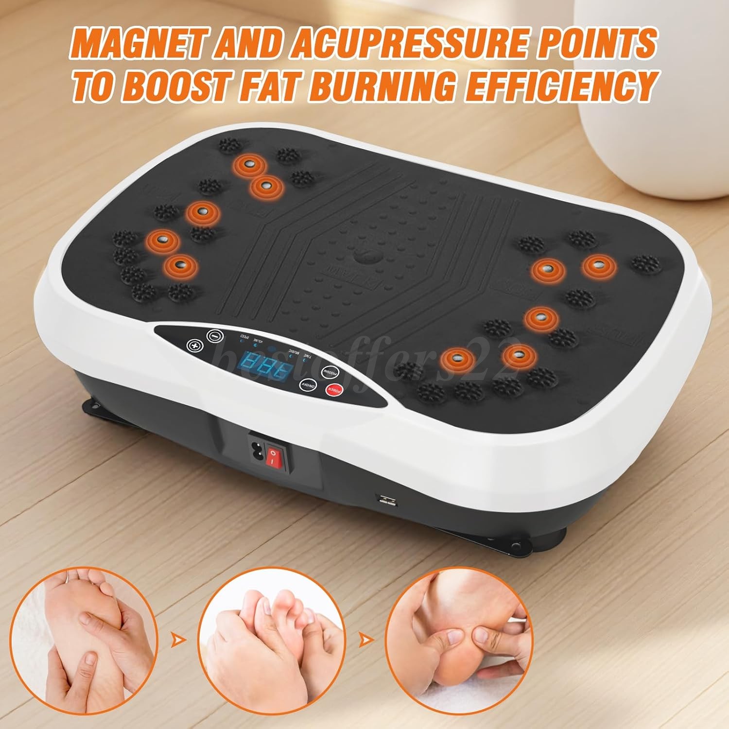 Vibration Plate Exercise Machine Whole Body Workout Vibrate Platform Bluetooth