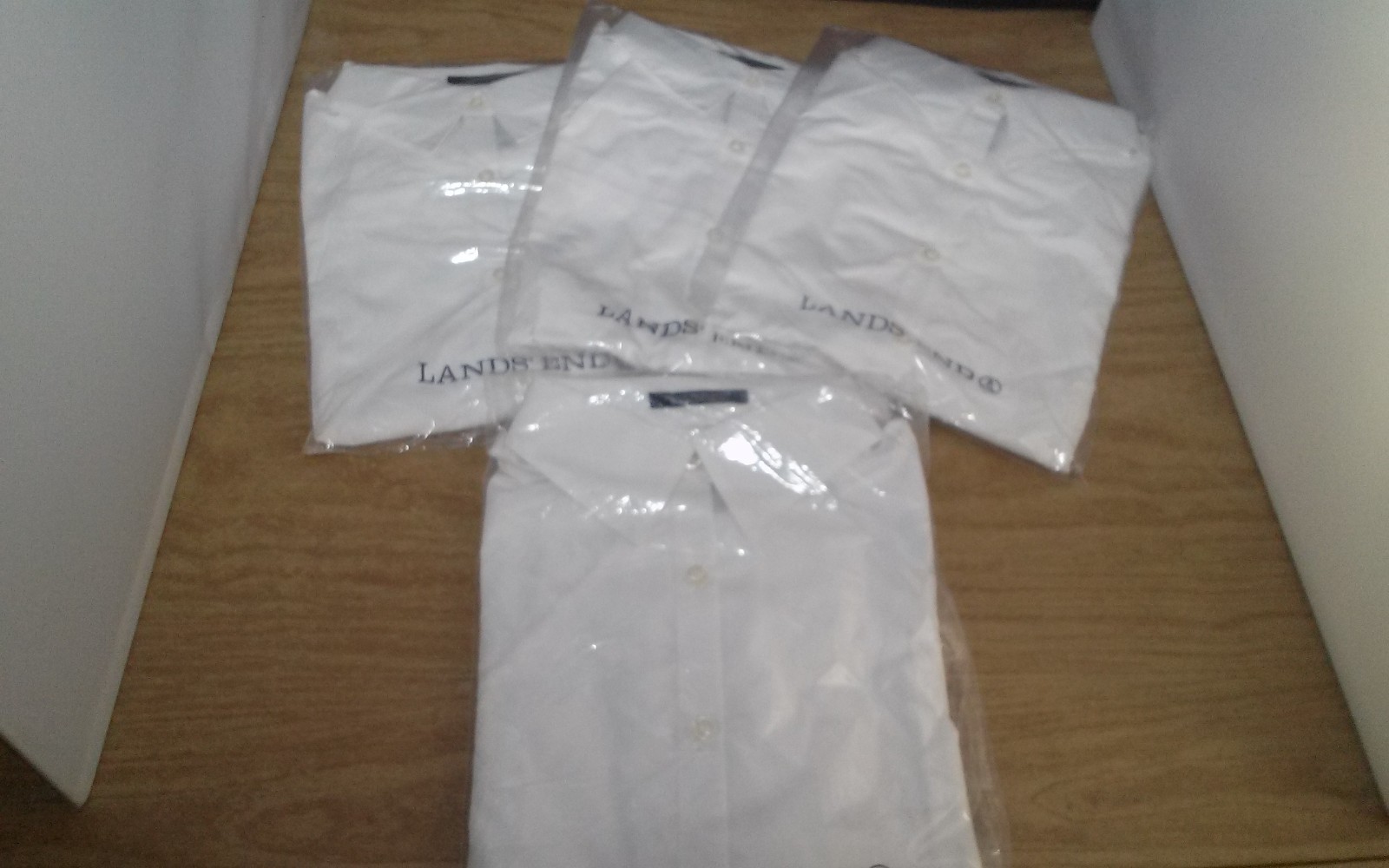 Lands' End Wrinkle Free Broadcloth Women's White Shirt Size 10