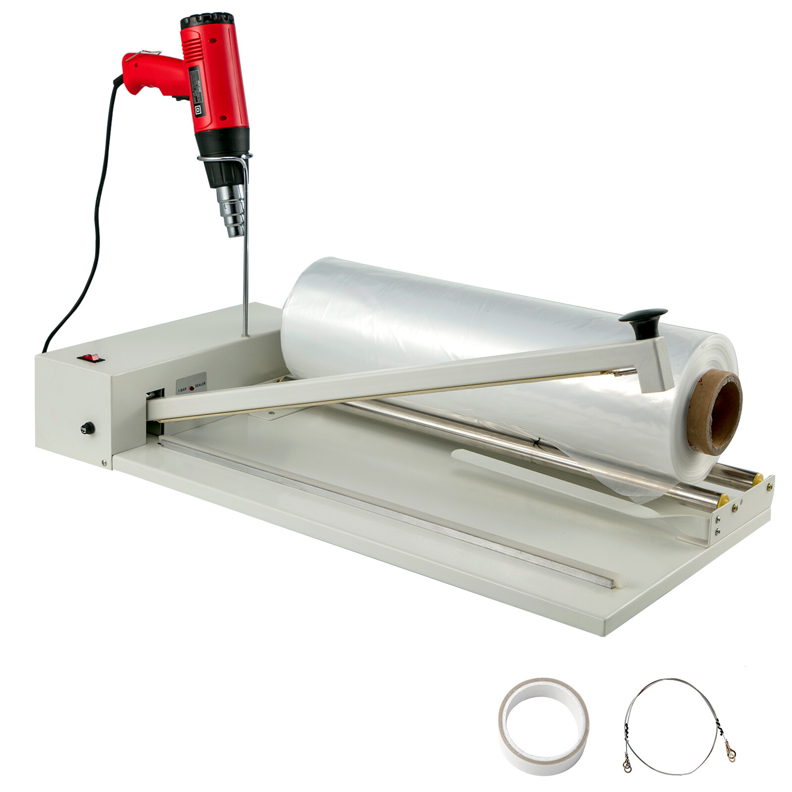 VEVOR 18" 530W Shrink Wrap Sealing Machine 1800W Heat Gun 558 Feet I-bar Sealer