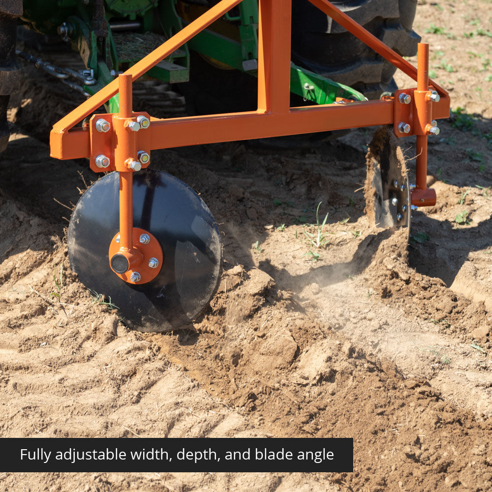 Titan Attachments Orange 48" Adjustable Disc Bedder, Category 1, 3 Point QH1