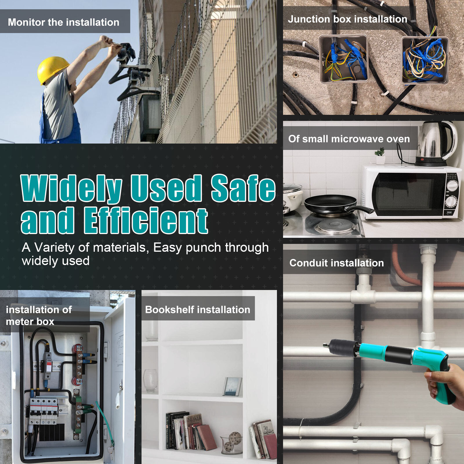 2 Kit Portable Concrete Nailer Nail Gun Cordless Wall Fastening Tool +100 Nails