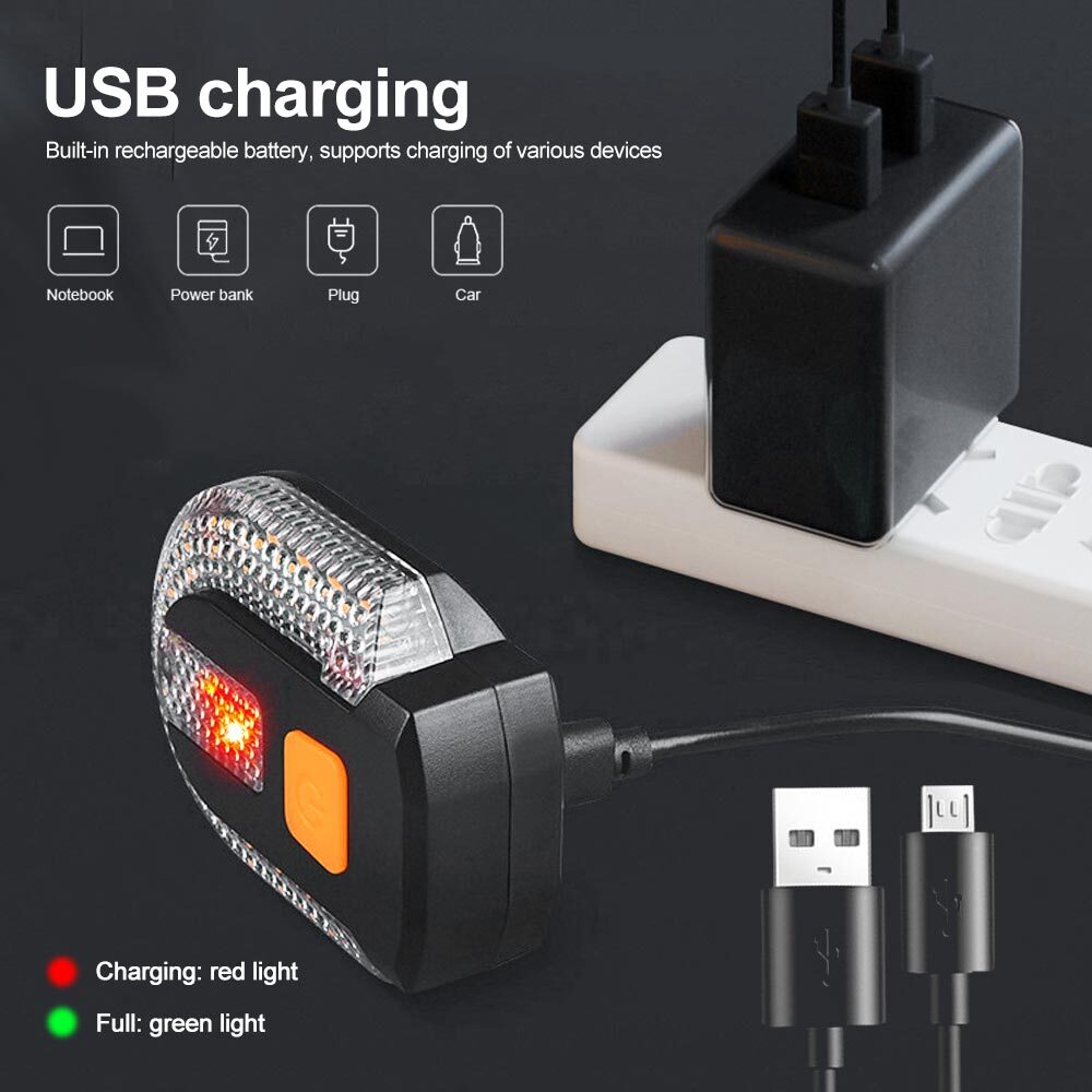 Bike Turn Signals Light Front and Rear Usb Bicycle Tail Light W/ Remote Control