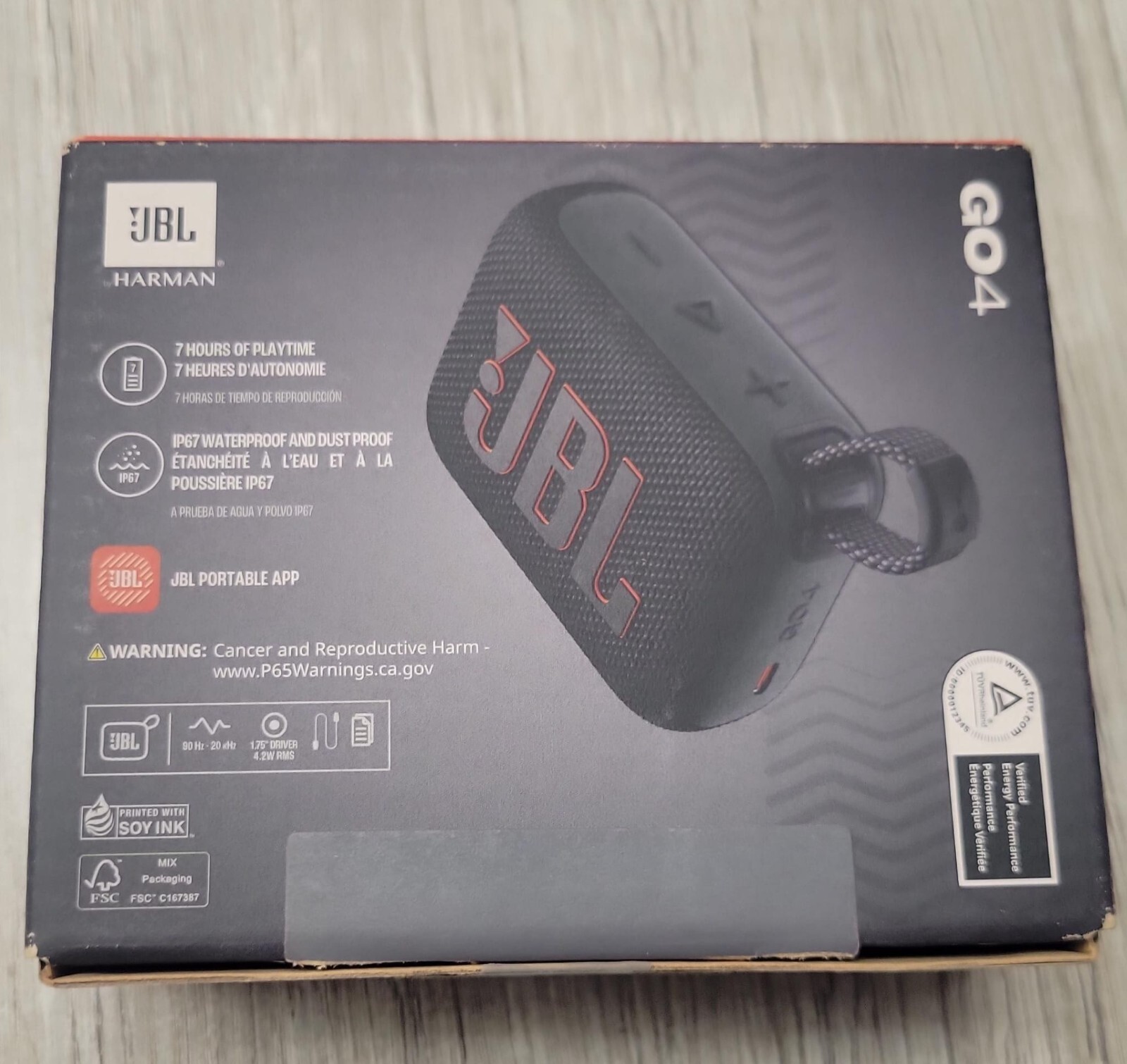 JBL - Go 4 Portable Bluetooth Speaker - black