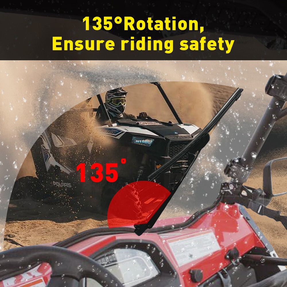 Universal Manual Hand Operated Windshield Wiper for Polaris RZR 900 1000 Ranger